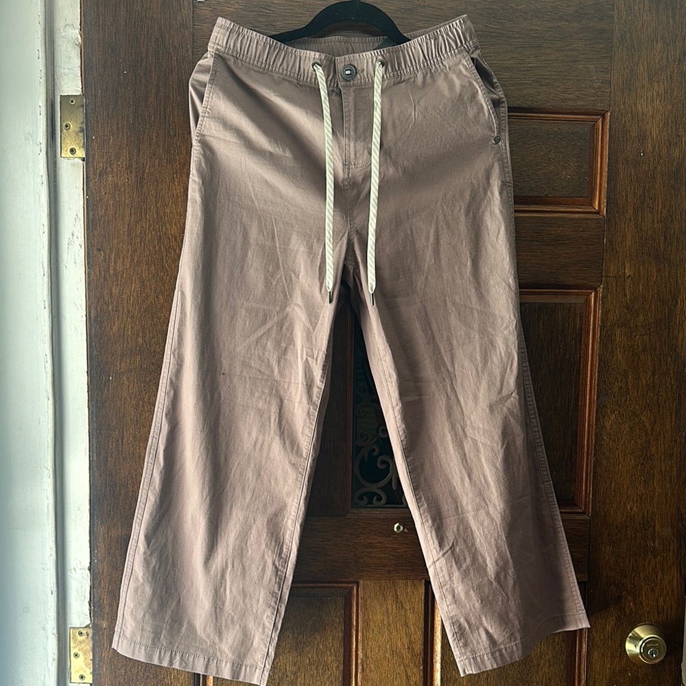 Vuori Taupe Joggers with Drawstring
